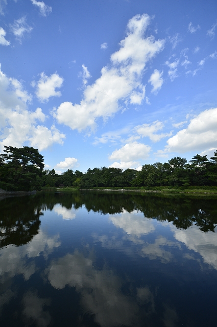 水面にうつった空(仲ノ池)