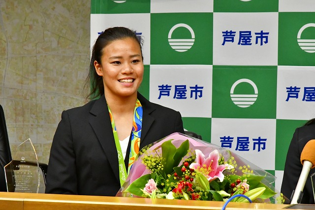 チームで銅メダルを獲得した中村麻衣選手（芦屋市在住）