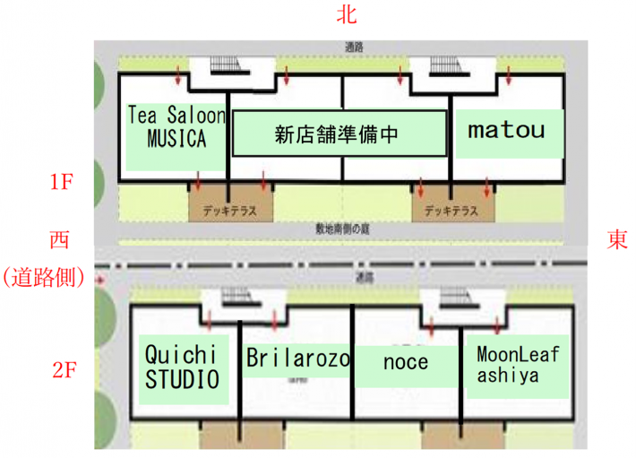 旧宮塚町住宅店舗配置図