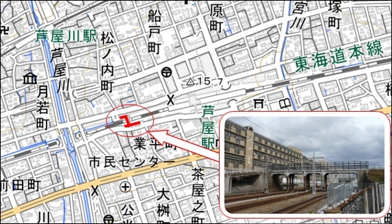 第一跨線橋位置図