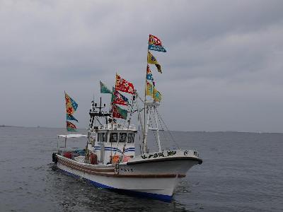 写真：刺し網漁の漁船