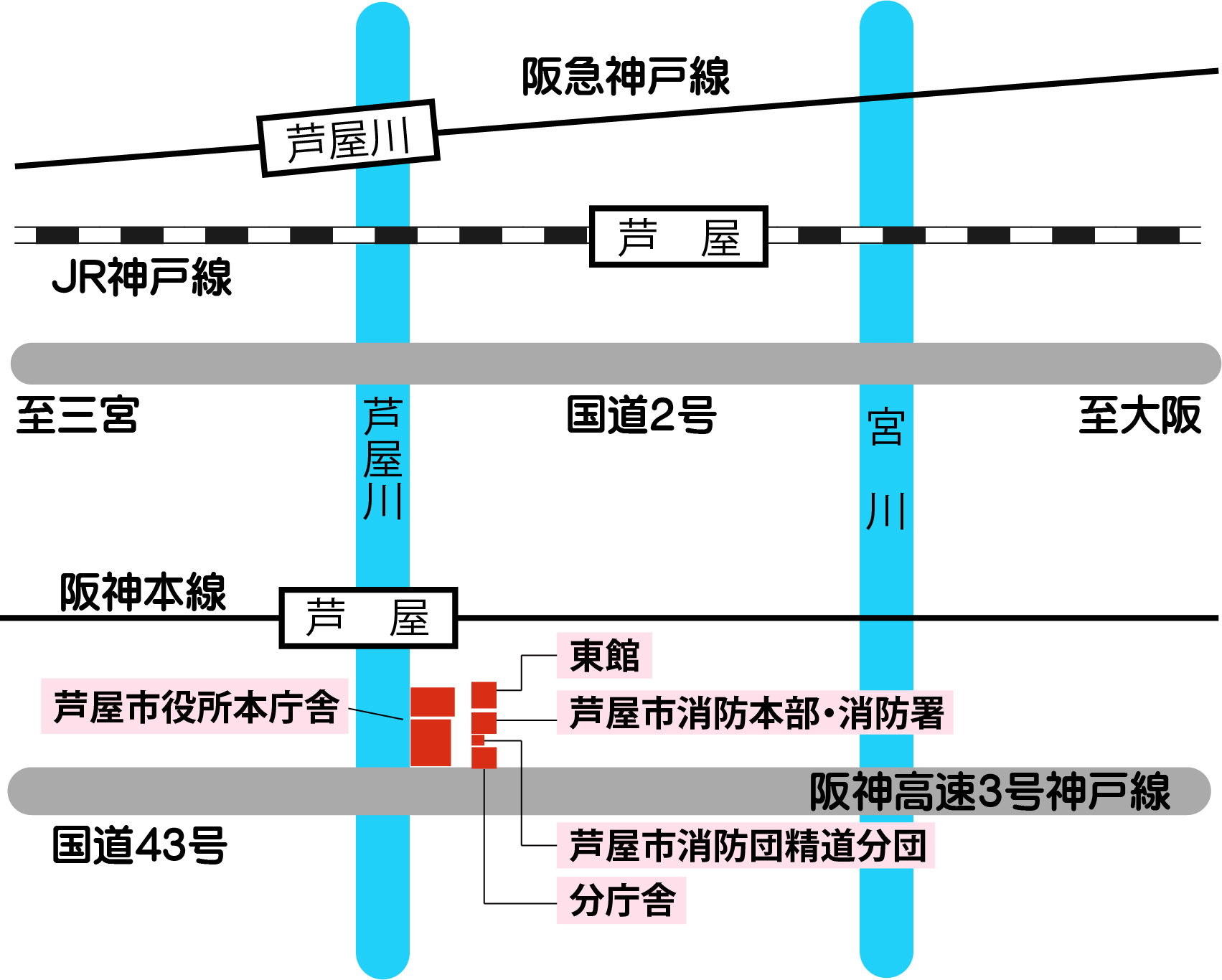 芦屋市 芦屋市役所案内