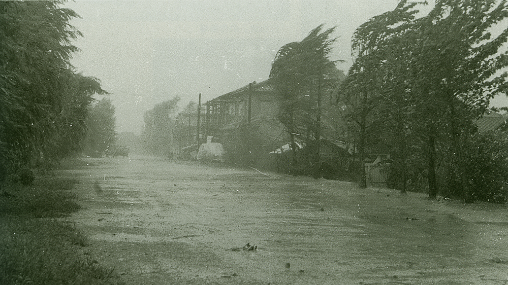 第2室戸台風：西蔵町海技大学校付近