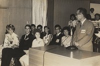 第2回交換学生、市民会館で歓送迎会（昭和40年8月）