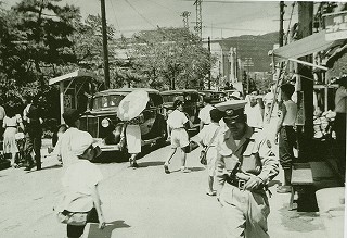 市役所前風景（昭和25年）