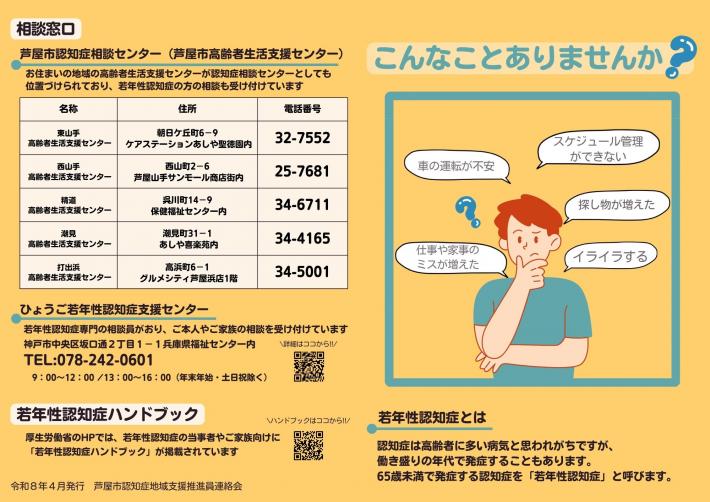 若年性認知症リーフレット1）